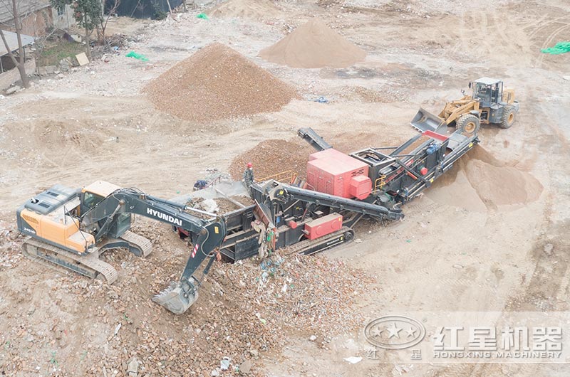 四川建筑垃圾移動制砂現(xiàn)場