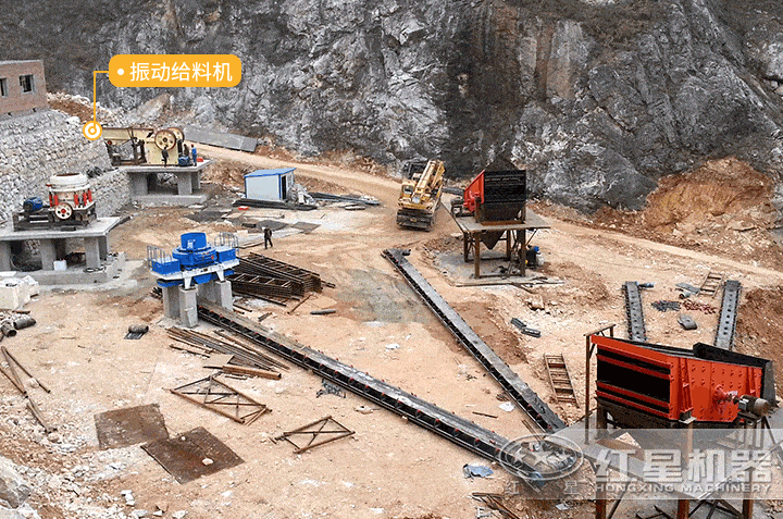 制砂生產現場設備搭配，可提供設計生產線服務